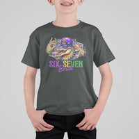 Funny Mardi Gras Six Seven Bruh T Shirt For Kid 67 Meme Mardigator Alligator