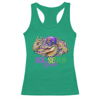 Funny Mardi Gras Six Seven Bruh Racerback Tank Top 67 Meme Mardigator Alligator