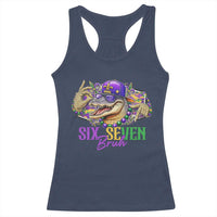 Funny Mardi Gras Six Seven Bruh Racerback Tank Top 67 Meme Mardigator Alligator