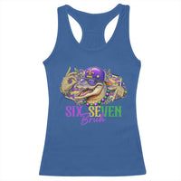 Funny Mardi Gras Six Seven Bruh Racerback Tank Top 67 Meme Mardigator Alligator