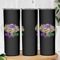 Funny Mardi Gras Six Seven Bruh Skinny Tumbler 67 Meme Mardigator Alligator
