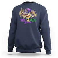 Funny Mardi Gras Six Seven Bruh Sweatshirt 67 Meme Mardigator Alligator