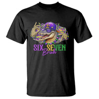 Funny Mardi Gras Six Seven Bruh T Shirt 67 Meme Mardigator Alligator