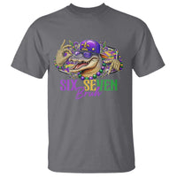 Funny Mardi Gras Six Seven Bruh T Shirt 67 Meme Mardigator Alligator