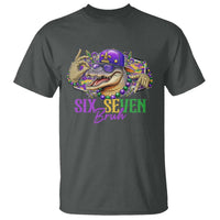 Funny Mardi Gras Six Seven Bruh T Shirt 67 Meme Mardigator Alligator