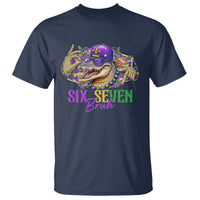 Funny Mardi Gras Six Seven Bruh T Shirt 67 Meme Mardigator Alligator