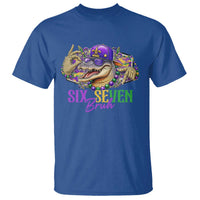 Funny Mardi Gras Six Seven Bruh T Shirt 67 Meme Mardigator Alligator