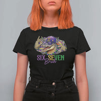 Funny Mardi Gras Six Seven Bruh T Shirt For Women 67 Meme Mardigator Alligator