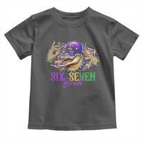 Funny Mardi Gras Six Seven Bruh Toddler T Shirt 67 Meme Mardigator Alligator