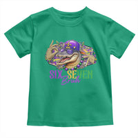 Funny Mardi Gras Six Seven Bruh Toddler T Shirt 67 Meme Mardigator Alligator