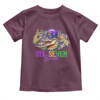Funny Mardi Gras Six Seven Bruh Toddler T Shirt 67 Meme Mardigator Alligator