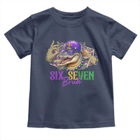 Funny Mardi Gras Six Seven Bruh Toddler T Shirt 67 Meme Mardigator Alligator