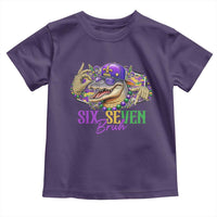 Funny Mardi Gras Six Seven Bruh Toddler T Shirt 67 Meme Mardigator Alligator