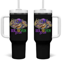 Funny Mardi Gras Six Seven Bruh Tumbler With Handle 67 Meme Mardigator Alligator