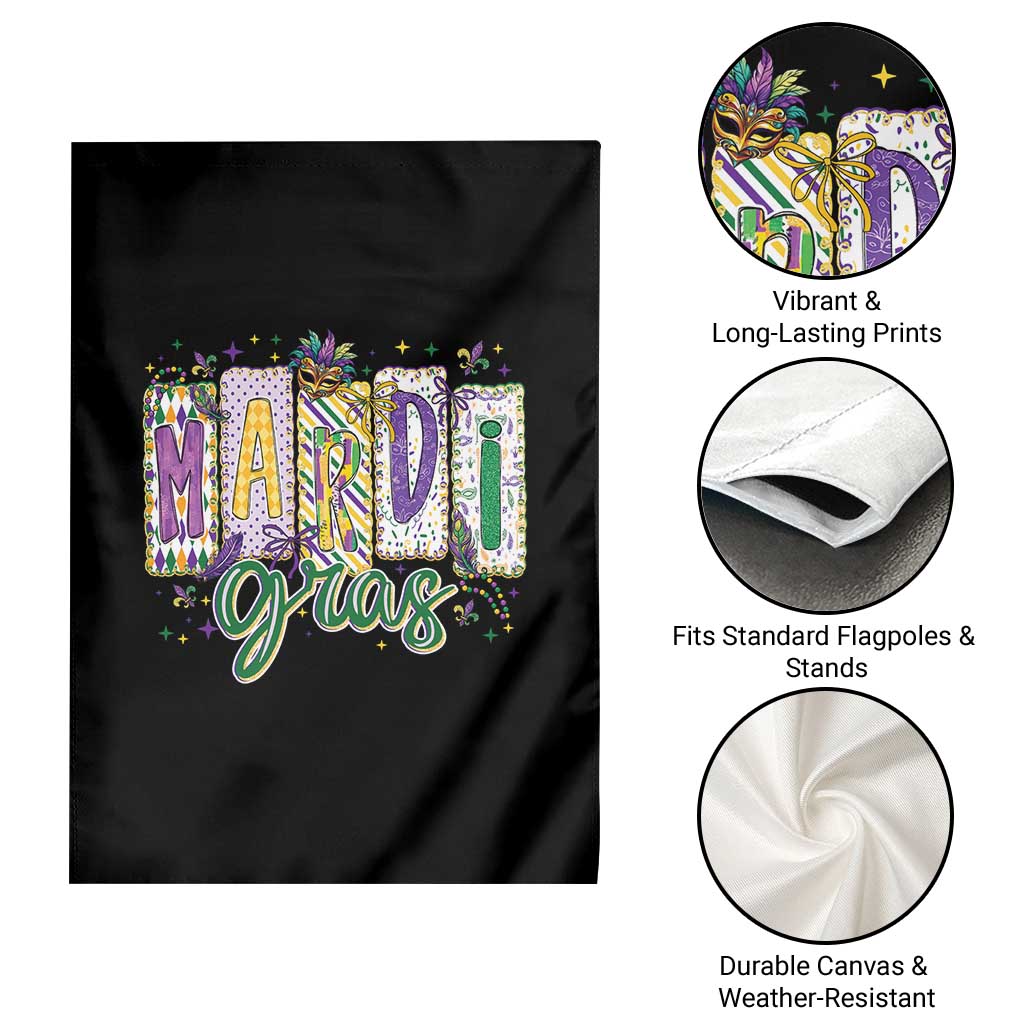 Mardi Gras Garden Flag New Orleans Carnival Girly Fat Tuesday