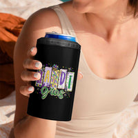Mardi Gras 4 in 1 Can Cooler Tumbler New Orleans Carnival Girly Fat Tuesday