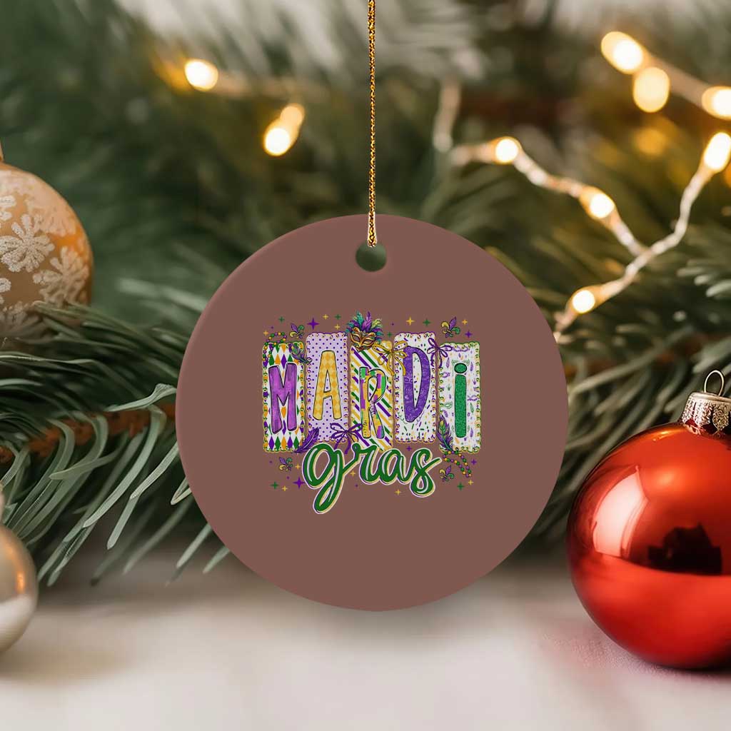 Mardi Gras Ceramic Ornament New Orleans Carnival Girly Fat Tuesday