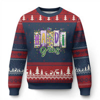 Mardi Gras Ugly Christmas Sweater New Orleans Carnival Girly Fat Tuesday