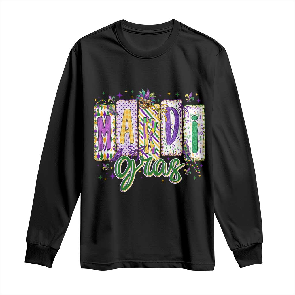 Mardi Gras Long Sleeve Shirt New Orleans Carnival Girly Fat Tuesday