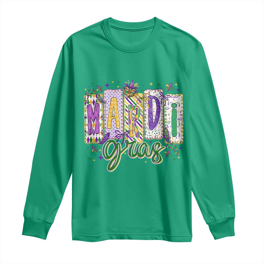 Mardi Gras Long Sleeve Shirt New Orleans Carnival Girly Fat Tuesday