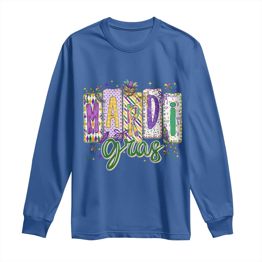 Mardi Gras Long Sleeve Shirt New Orleans Carnival Girly Fat Tuesday