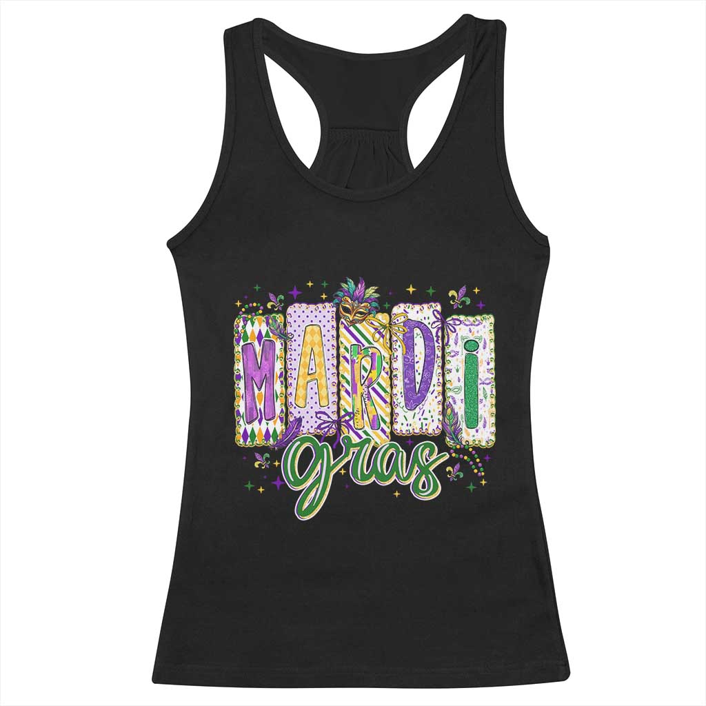 Mardi Gras Racerback Tank Top New Orleans Carnival Girly Fat Tuesday