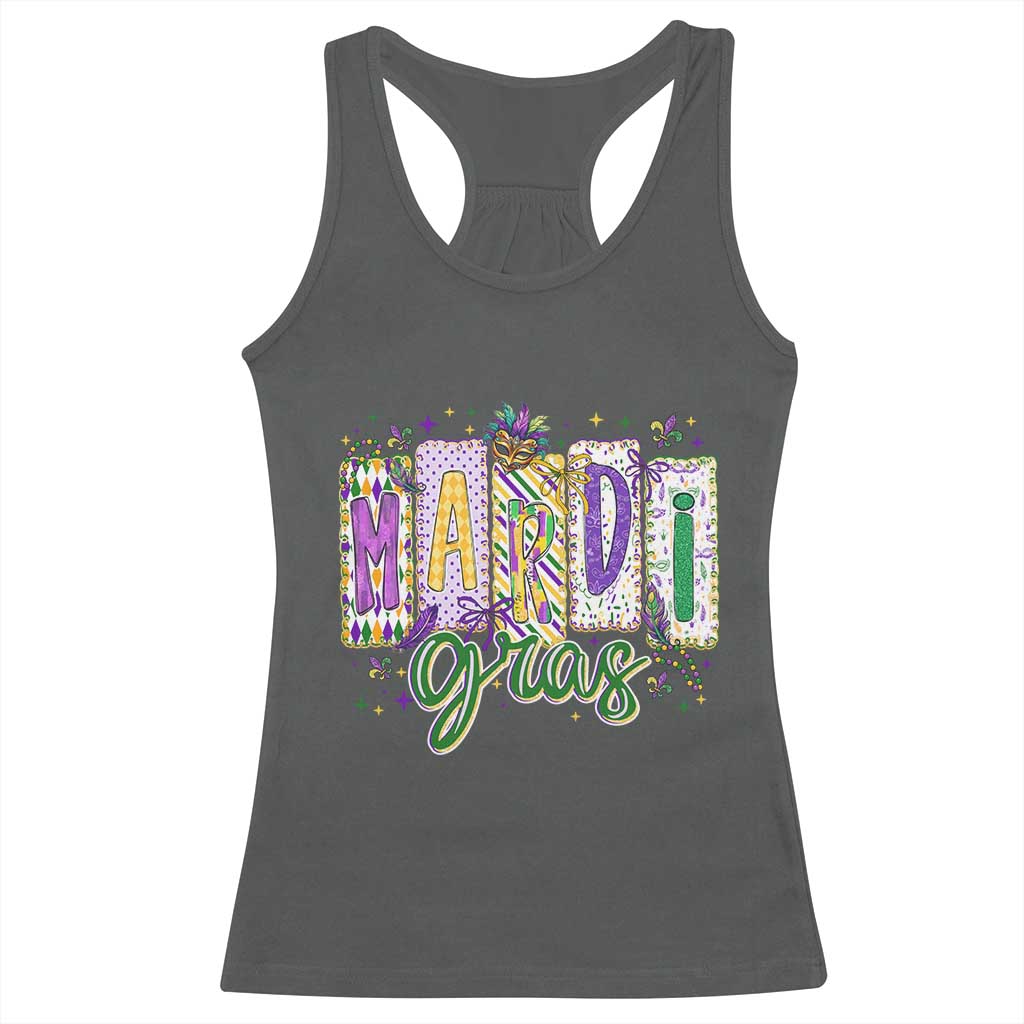 Mardi Gras Racerback Tank Top New Orleans Carnival Girly Fat Tuesday