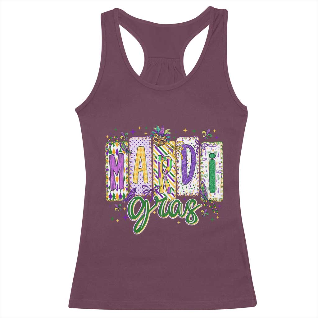 Mardi Gras Racerback Tank Top New Orleans Carnival Girly Fat Tuesday