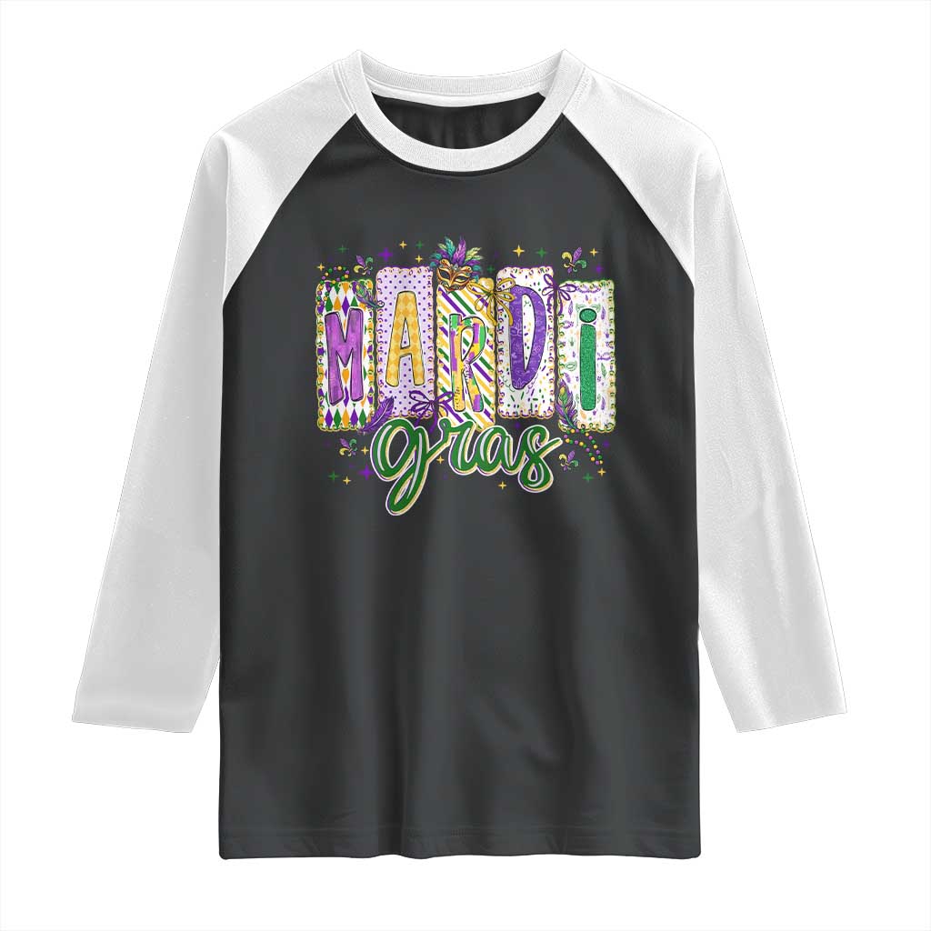Mardi Gras Raglan Shirt New Orleans Carnival Girly Fat Tuesday