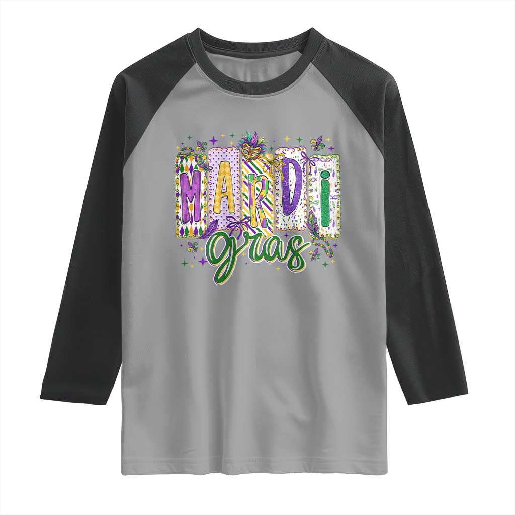 Mardi Gras Raglan Shirt New Orleans Carnival Girly Fat Tuesday