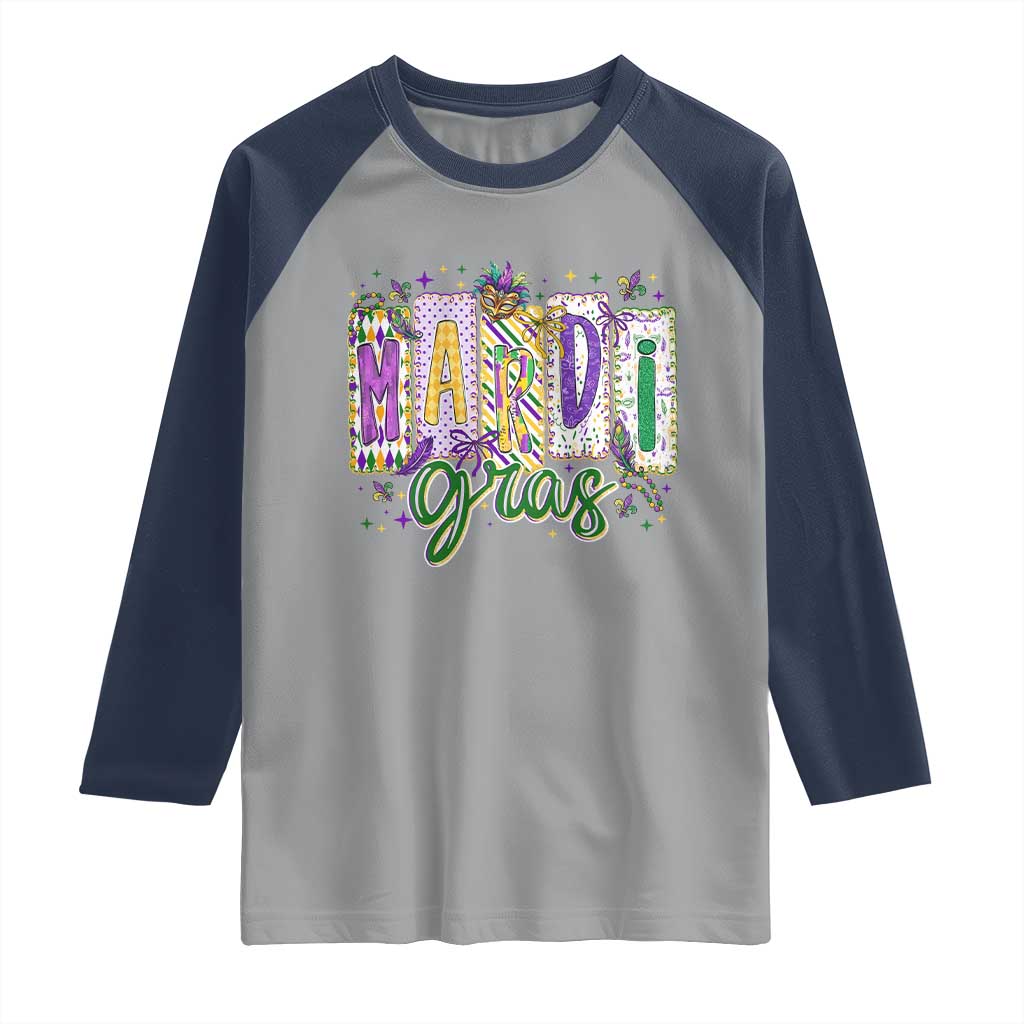 Mardi Gras Raglan Shirt New Orleans Carnival Girly Fat Tuesday