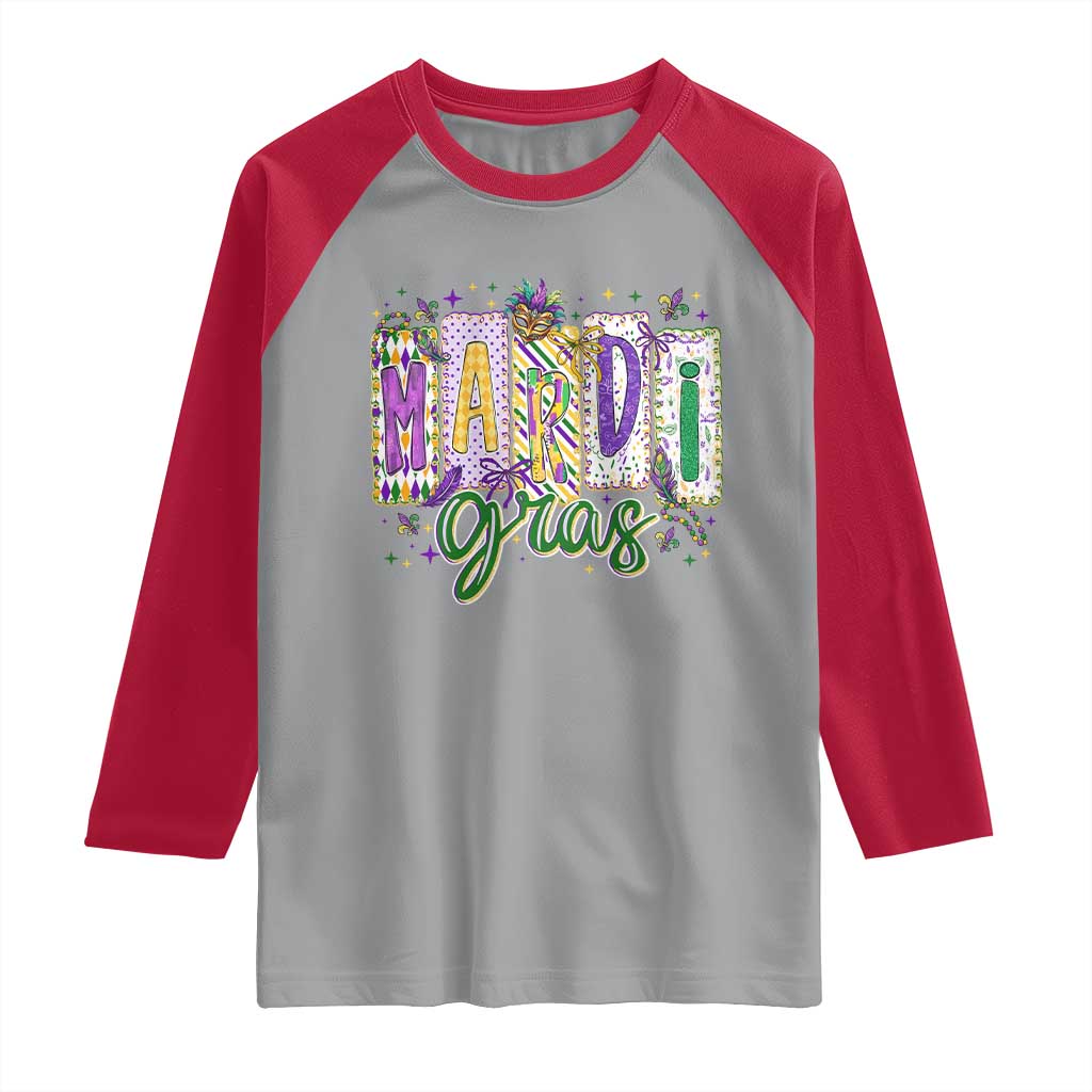 Mardi Gras Raglan Shirt New Orleans Carnival Girly Fat Tuesday