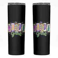 Mardi Gras Skinny Tumbler New Orleans Carnival Girly Fat Tuesday