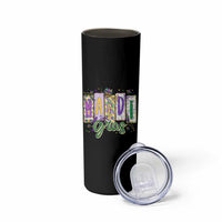 Mardi Gras Skinny Tumbler New Orleans Carnival Girly Fat Tuesday