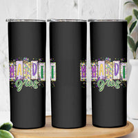 Mardi Gras Skinny Tumbler New Orleans Carnival Girly Fat Tuesday