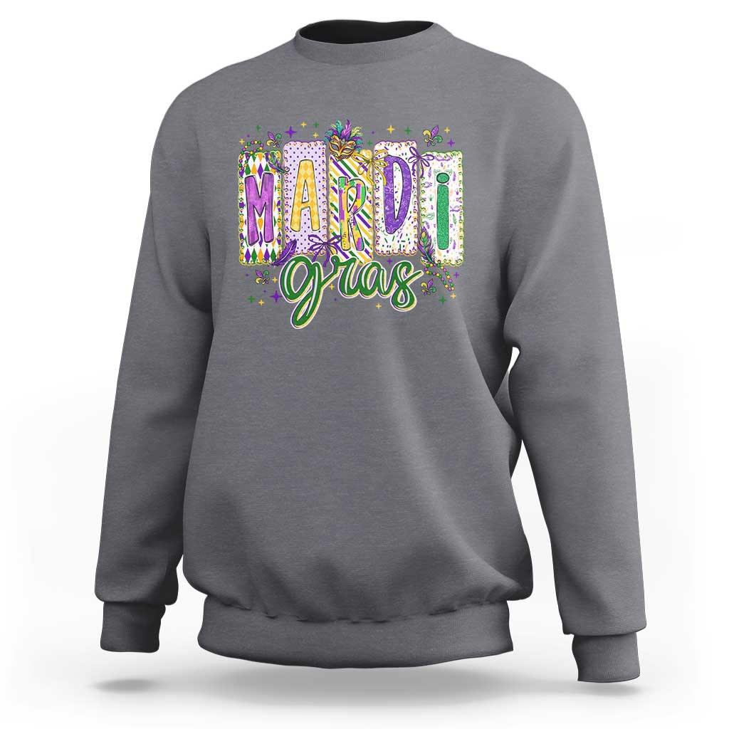 Mardi Gras Sweatshirt New Orleans Carnival Girly Fat Tuesday
