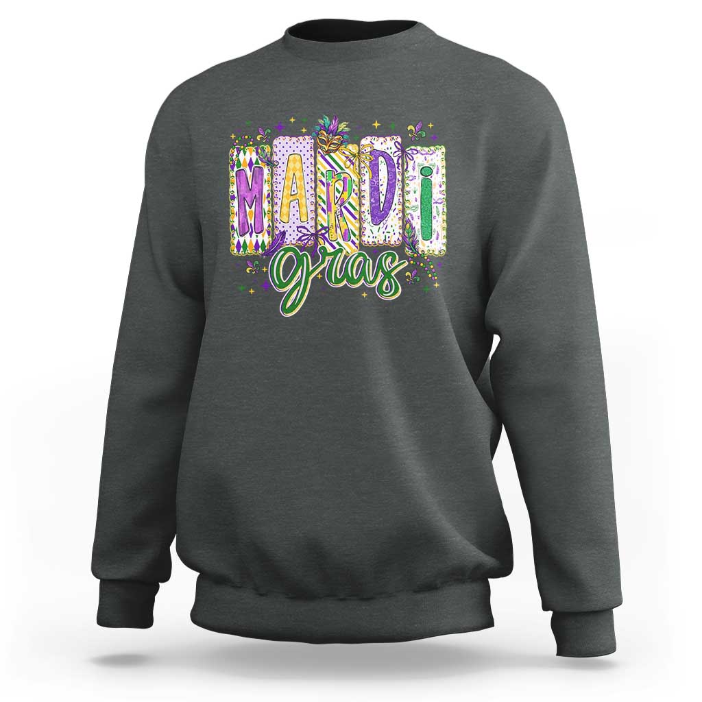 Mardi Gras Sweatshirt New Orleans Carnival Girly Fat Tuesday