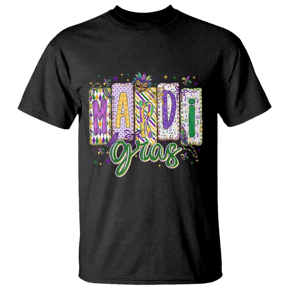 Mardi Gras T Shirt New Orleans Carnival Girly Fat Tuesday