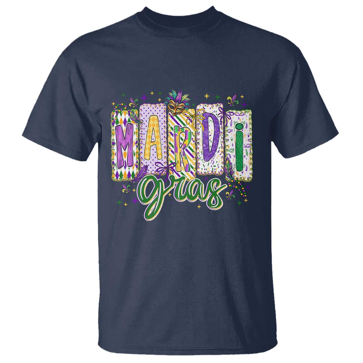 Mardi Gras T Shirt New Orleans Carnival Girly Fat Tuesday