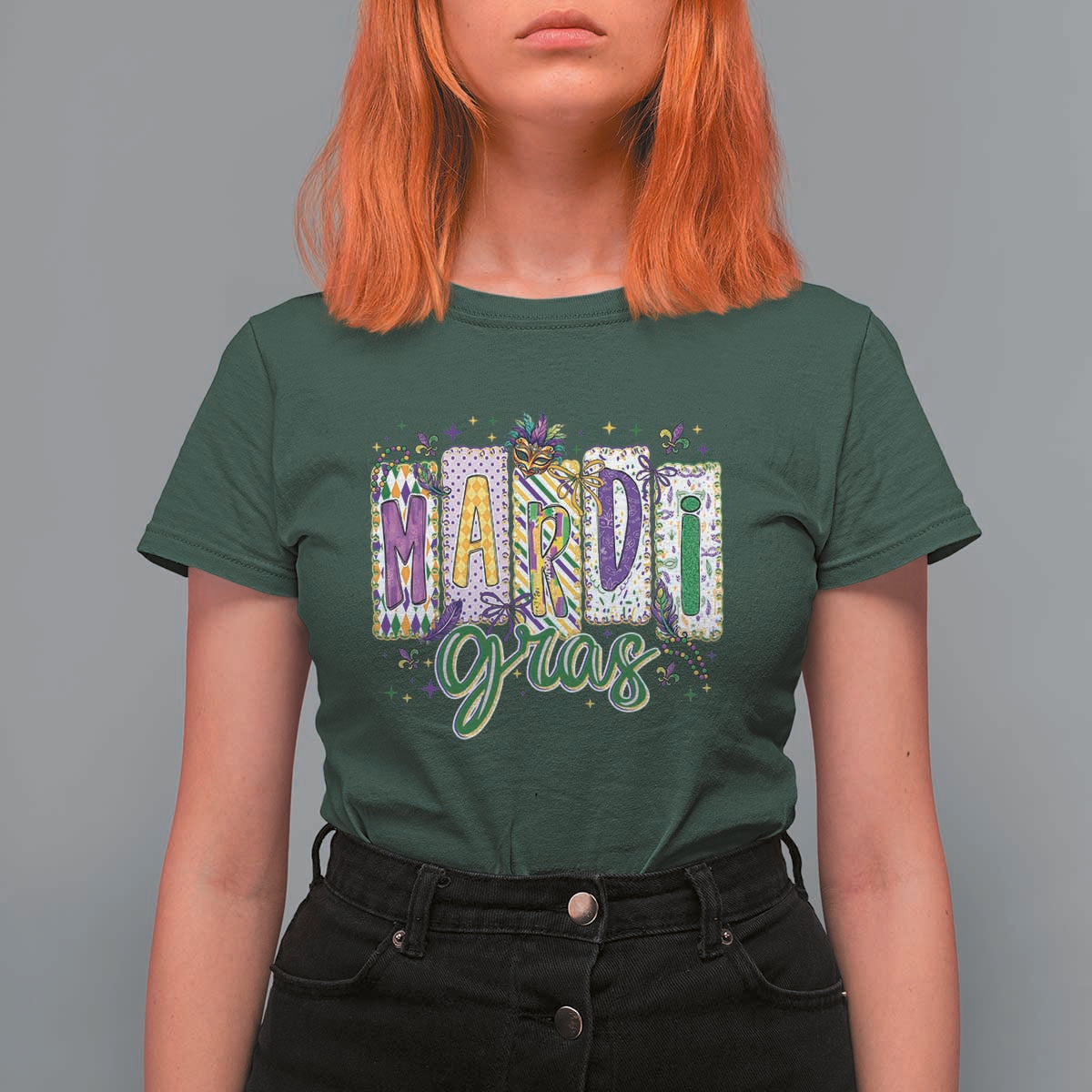 Mardi Gras T Shirt For Women New Orleans Carnival Girly Fat Tuesday