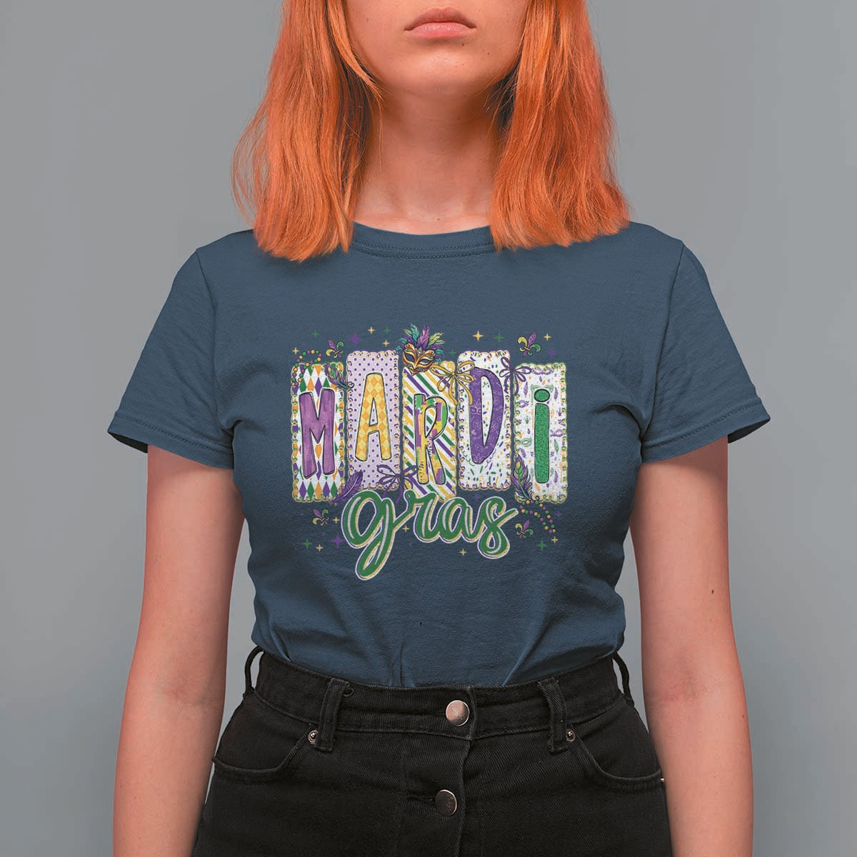 Mardi Gras T Shirt For Women New Orleans Carnival Girly Fat Tuesday