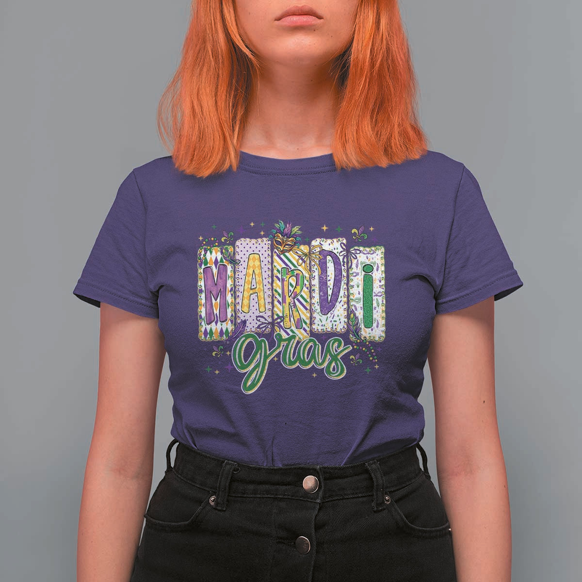 Mardi Gras T Shirt For Women New Orleans Carnival Girly Fat Tuesday