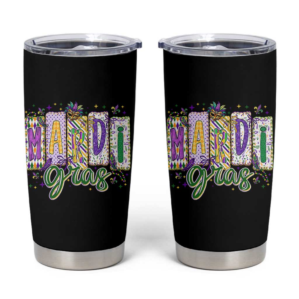 Mardi Gras Tumbler Cup New Orleans Carnival Girly Fat Tuesday