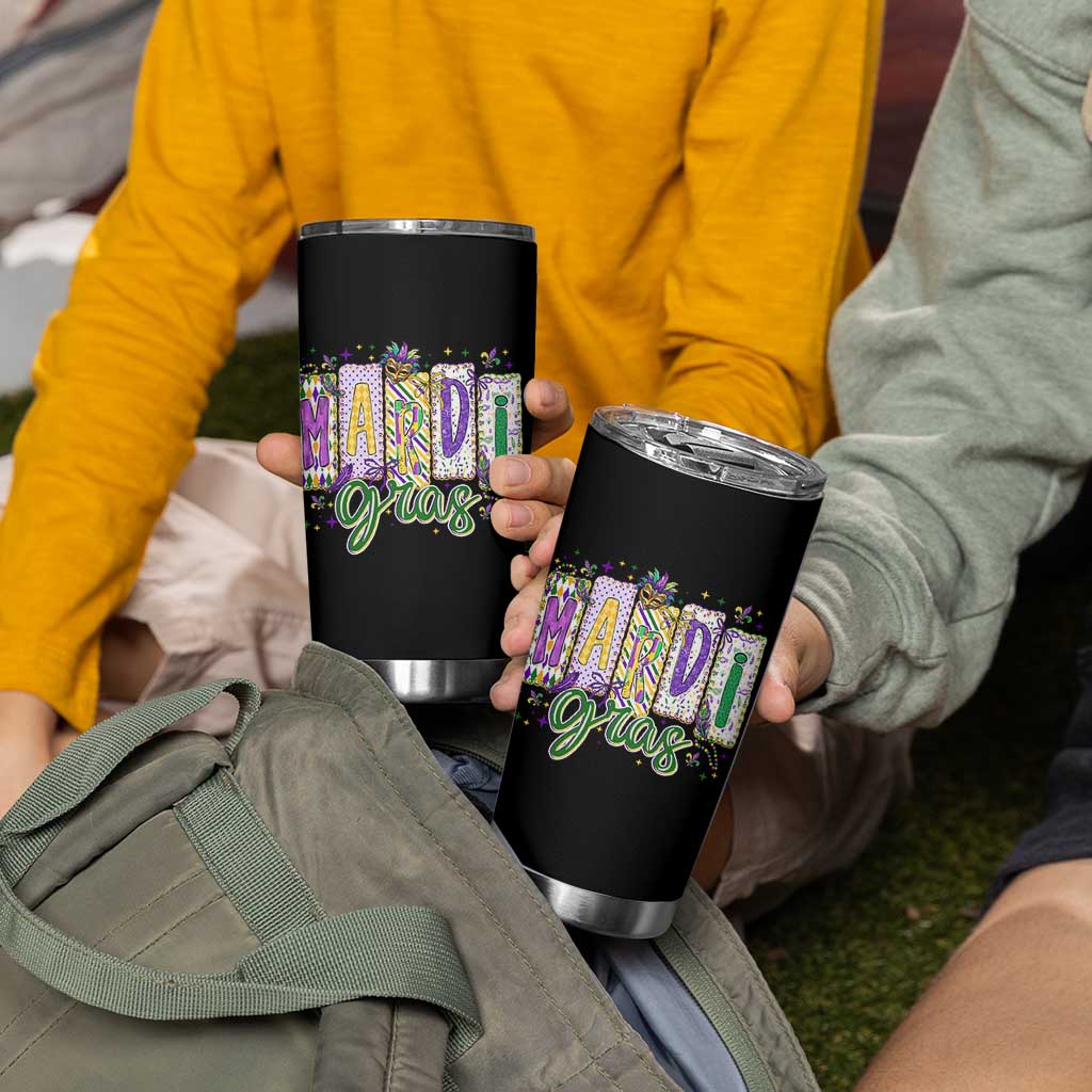 Mardi Gras Tumbler Cup New Orleans Carnival Girly Fat Tuesday