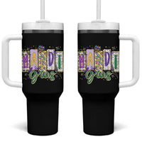 Mardi Gras Tumbler With Handle New Orleans Carnival Girly Fat Tuesday