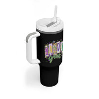 Mardi Gras Tumbler With Handle New Orleans Carnival Girly Fat Tuesday