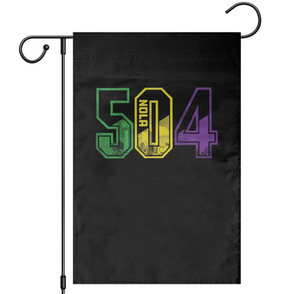 Mardi Gras 504 Nola New Orleans Louisiana LA Garden Flag