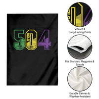 Mardi Gras 504 Nola New Orleans Louisiana LA Garden Flag
