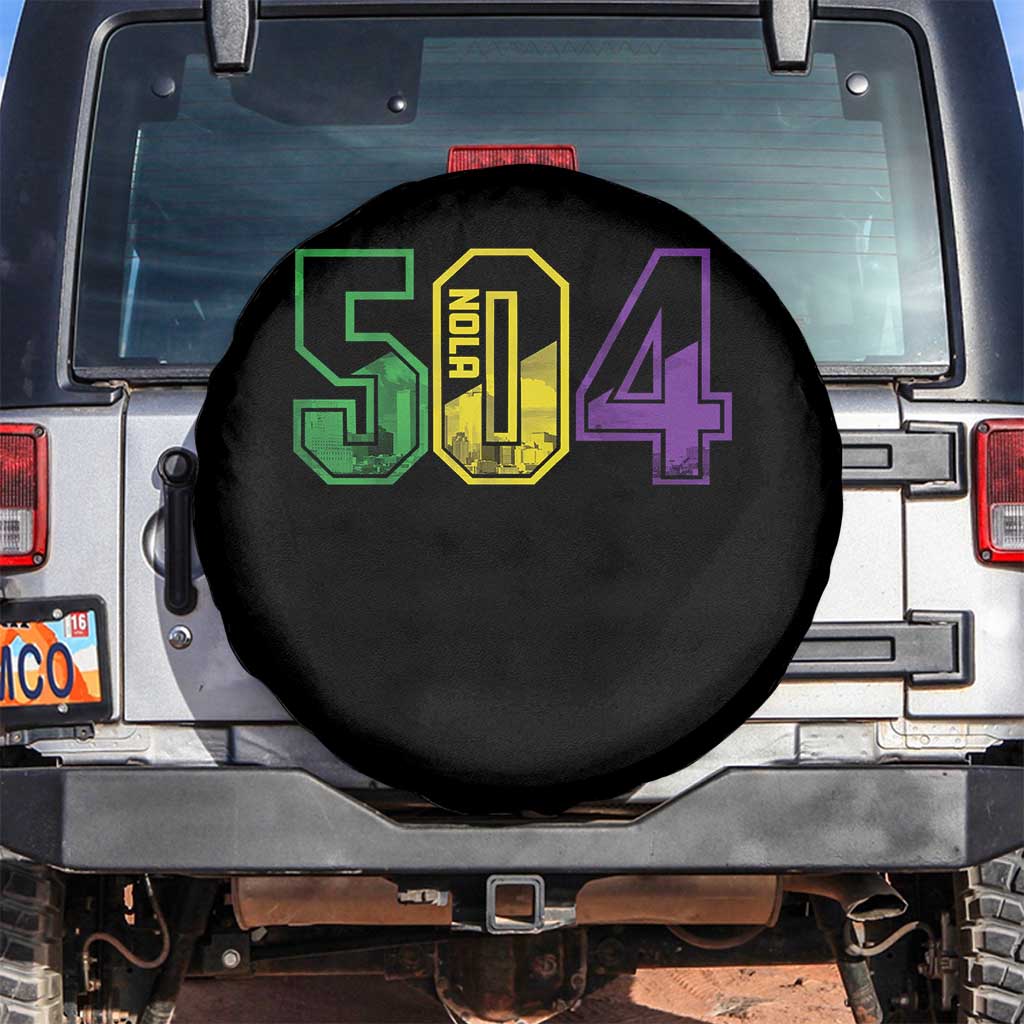 Mardi Gras 504 Nola New Orleans Louisiana LA Spare Tire Cover