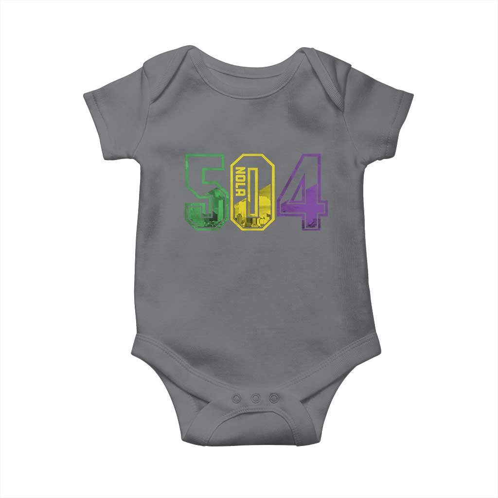 Mardi Gras 504 Nola New Orleans Louisiana LA Baby Onesie